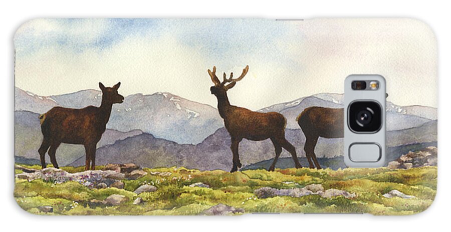 Elk Painting Galaxy S8 Case featuring the painting Elk in the Evening by Anne Gifford