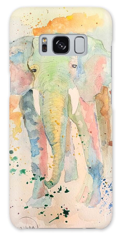 Elephant Galaxy Case featuring the painting Elley by Denise Tomasura