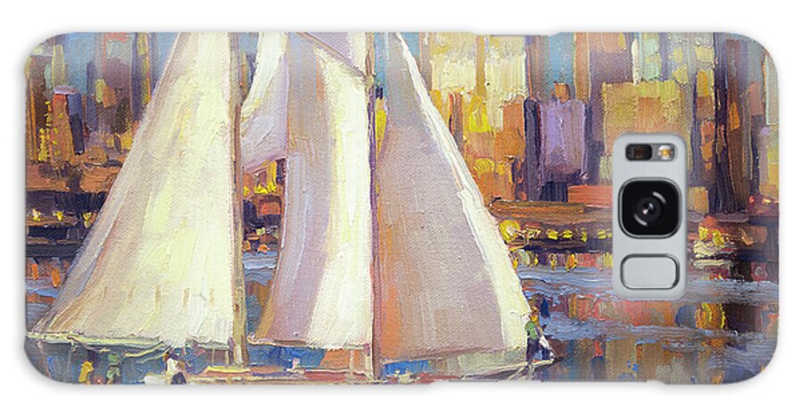 Seattle Galaxy S8 Case featuring the painting Elliot Bay by Steve Henderson