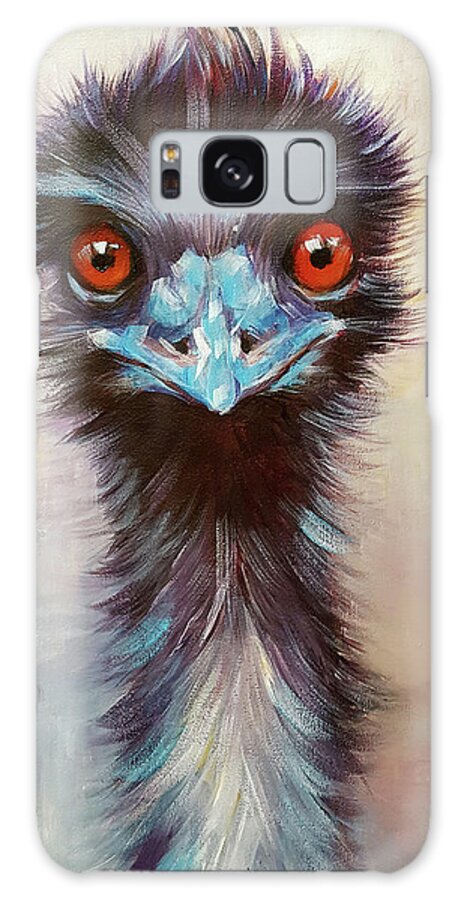 Emu Galaxy Case featuring the painting Elton the Emu by Arti Chauhan