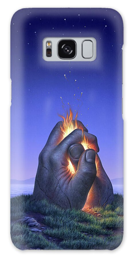 Fire Galaxy Case featuring the painting Embers Turn to Stars by Jerry LoFaro