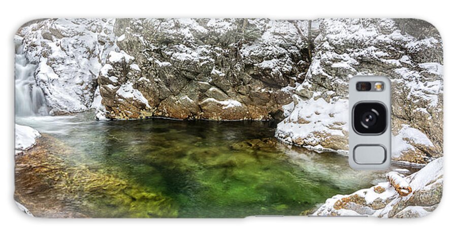 Emerald Pool Galaxy Case featuring the photograph Emerald Pool Ellis River NH by Michael Hubley