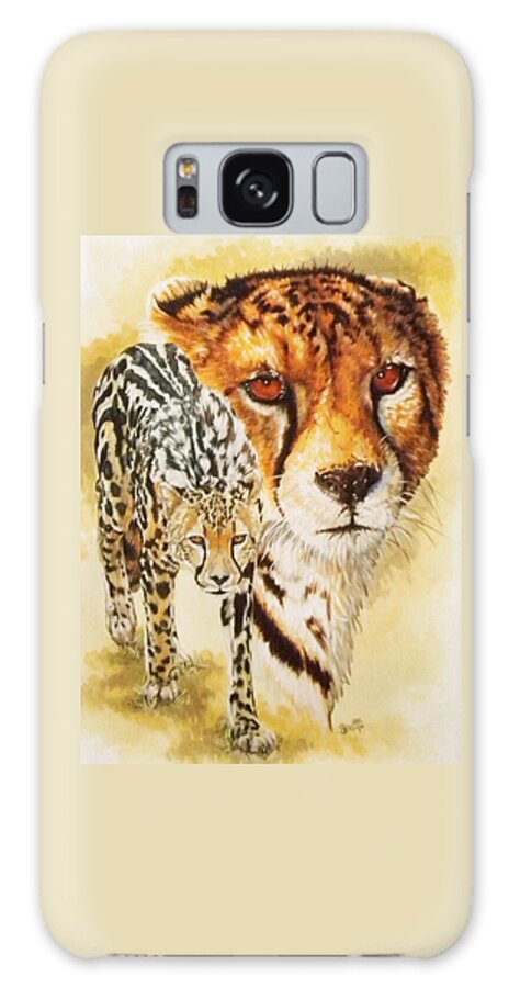 Cheetah Galaxy S8 Case featuring the mixed media Eminence by Barbara Keith