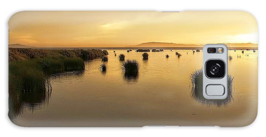 Santa Clara River Estuary Water Sunset Ventura Galaxy Case featuring the photograph End of the line by Wendell Ward