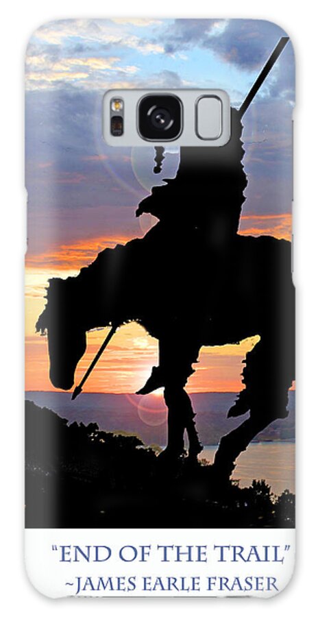 Tourist Attraction Galaxy S8 Case featuring the photograph End of the Trail Sculpture in a Sunset by A Macarthur Gurmankin