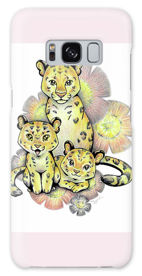 Leopard Galaxy S8 Case featuring the drawing Endangered Animal Amur Leopard by Sipporah Art and Illustration