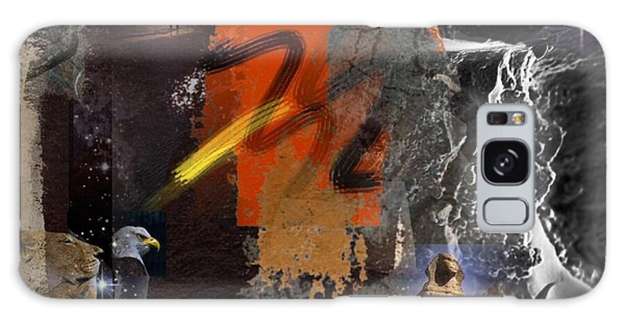 Mixed Media Galaxy Case featuring the mixed media Energy Fields 2 by Janis Kirstein