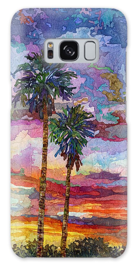 Sunset Galaxy Case featuring the painting Evening Glow by Hailey E Herrera