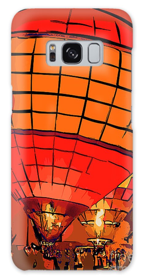 Hot Air Balloons Galaxy Case featuring the digital art Evening Glow Red And Yellow In Abstract by Kirt Tisdale