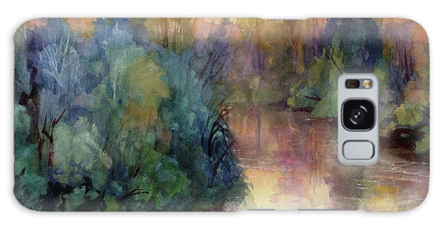Water Galaxy Case featuring the painting Evening on the Willamette by Steve Henderson