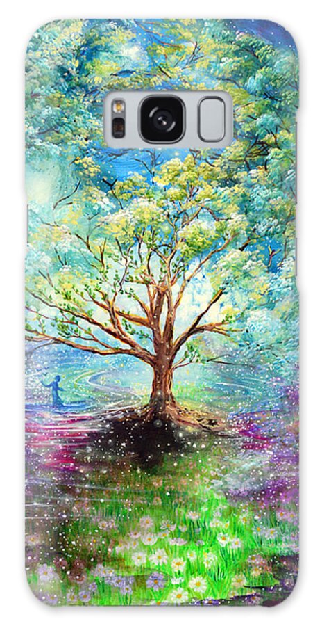 Magical Tree Galaxy Case featuring the painting Everything Is An Opportunity to Practice New Beginnings by Ashleigh Dyan Bayer