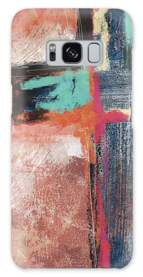Cross Galaxy S8 Case featuring the mixed media Expressionist Cross 5- Art by Linda Woods by Linda Woods