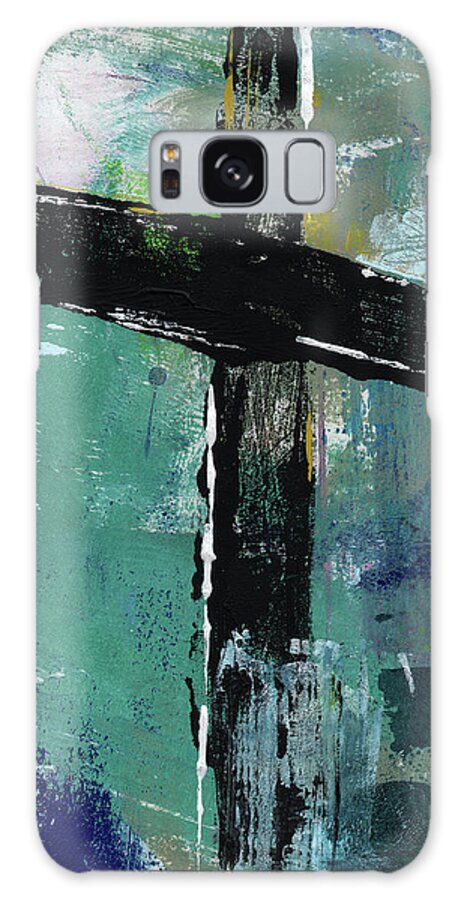 Cross Galaxy Case featuring the mixed media Expressionist Cross 8- Art by Linda Woods by Linda Woods