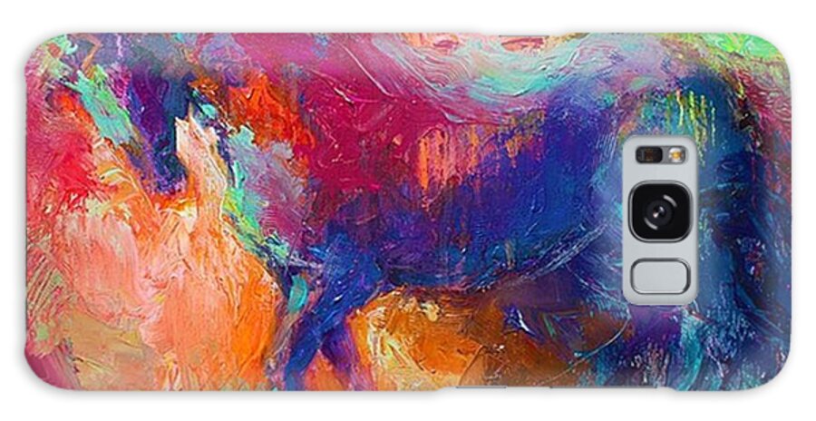 Instahorse Galaxy Case featuring the photograph Expressive Stallion Painting By by Svetlana Novikova