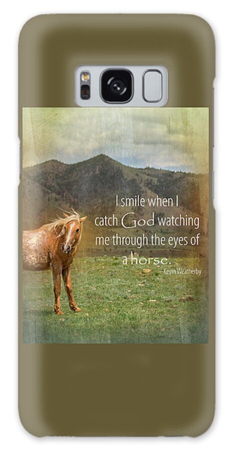 Eyes Of Horse Galaxy Case featuring the photograph Eyes of a Horse by Jolynn Reed