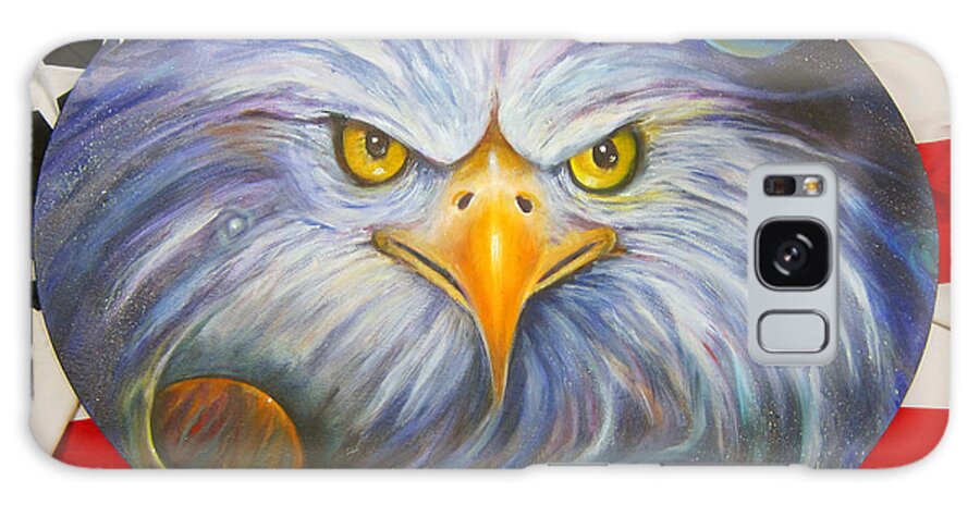 Curvismo Galaxy Case featuring the painting Eyes of Freedom by Sherry Strong
