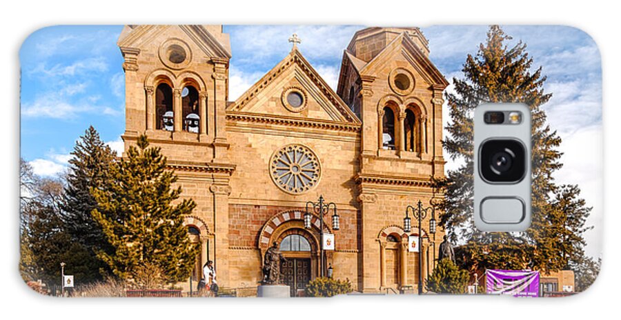 Santa Galaxy Case featuring the photograph Facade of Cathedral Basilica of Saint Francis of Assisi - Santa Fe New Mexico by Silvio Ligutti