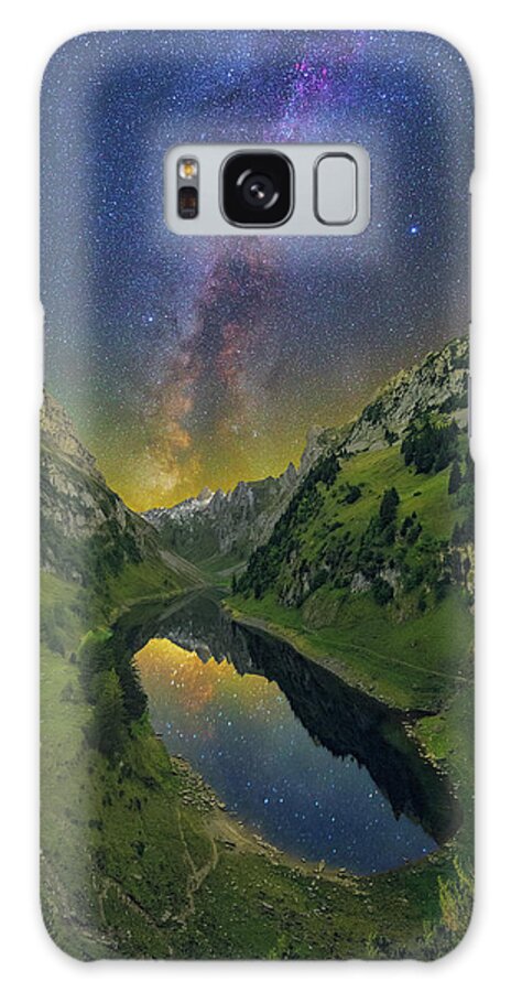 Mountains Galaxy Case featuring the photograph Faelensee by Night by Ralf Rohner