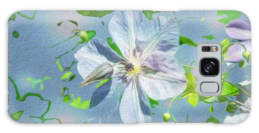 Clematis Galaxy S8 Case featuring the photograph Fairy Kissed Bloom n Bud by Diane Lindon Coy