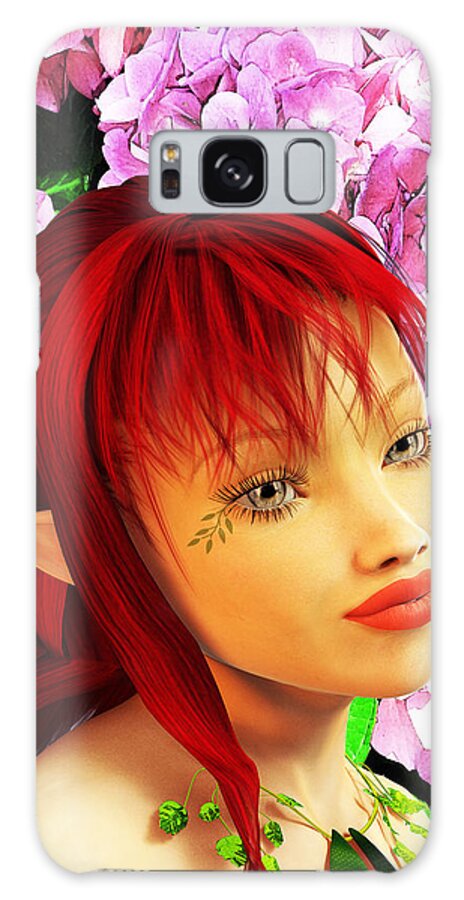 Fairy Portrait Galaxy Case featuring the painting Fairy Portrait by Two Hivelys
