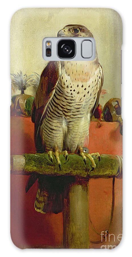 Falcon Galaxy Case featuring the painting Falcon by Edwin Landseer