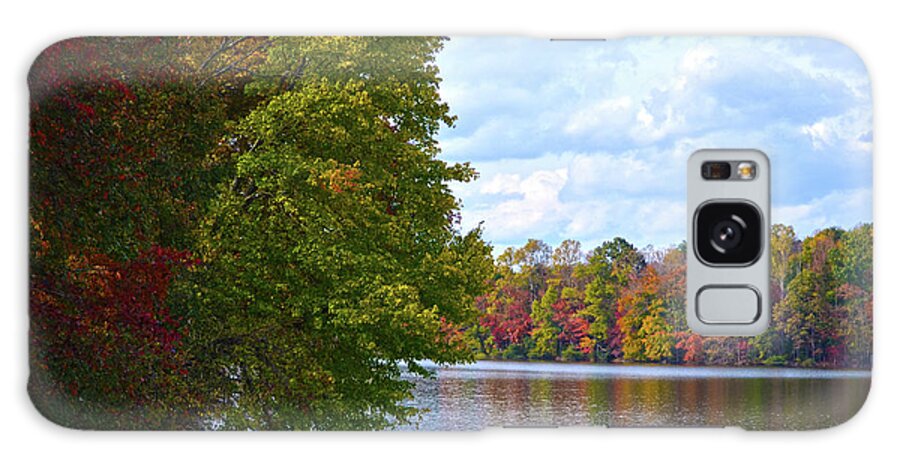 Fall Leaves Galaxy Case featuring the photograph Fall Around The Lake by Sandi OReilly