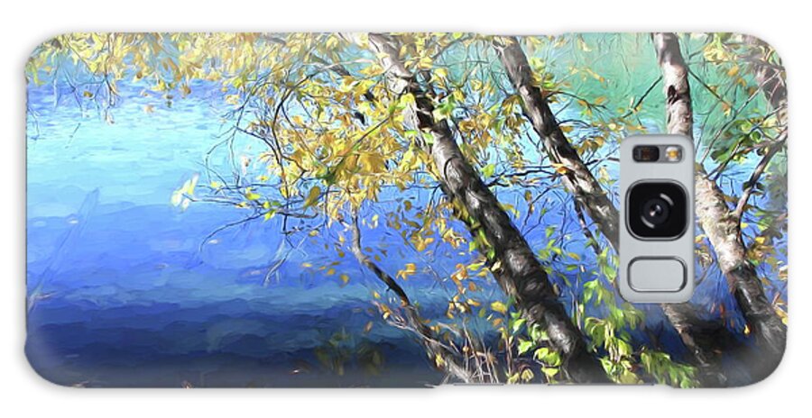 Lake Annette Galaxy Case featuring the photograph Fall Colors at Lake Annette by Eva Lechner