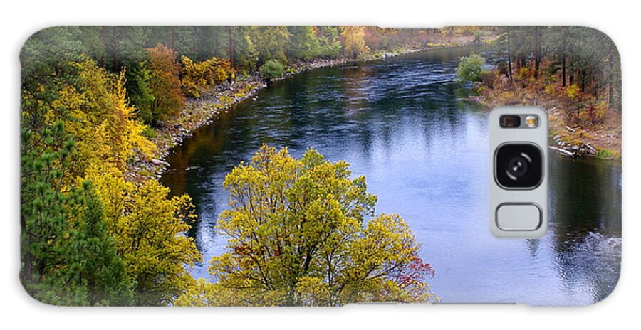 Nature Galaxy Case featuring the photograph Fall Colors on the River by Ben Upham III