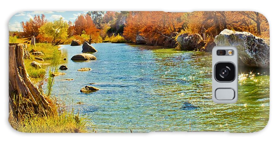 Michael Tidwell Photography Galaxy Case featuring the photograph Fall on the Medina River by Michael Tidwell