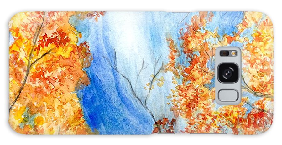 Watercolor Galaxy Case featuring the painting Fall Splendor by Deb Stroh-Larson
