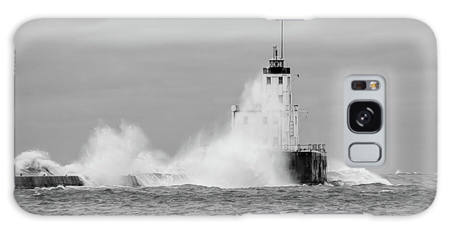 Breakwater Lighthouse Galaxy Case featuring the photograph Fall Storm II by Paul Schultz