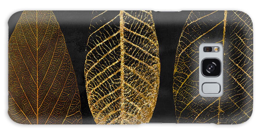 Leaf Galaxy Case featuring the painting Fallen Gold II Autumn Leaves by Mindy Sommers