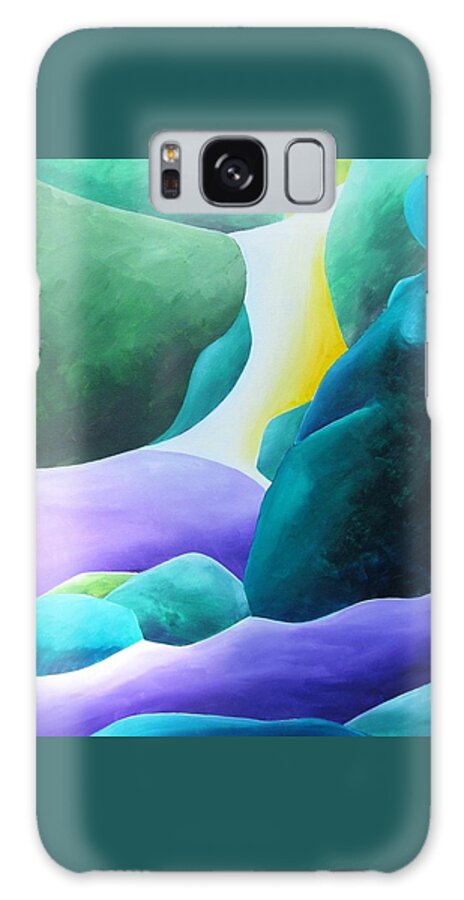 Green Galaxy Case featuring the painting Falling for the Water by Jennifer Hannigan-Green