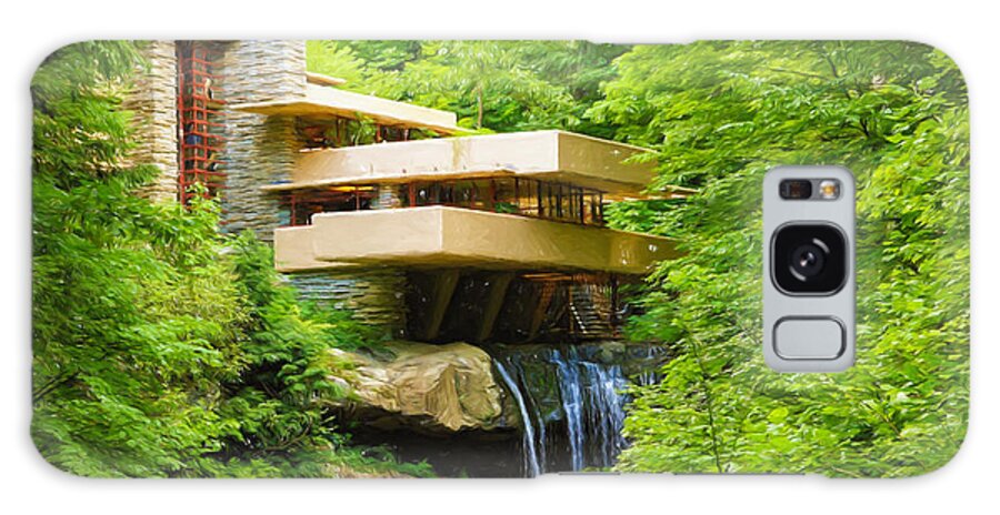Fallingwater Galaxy Case featuring the photograph Fallingwater Painterly l by Rachel Cohen