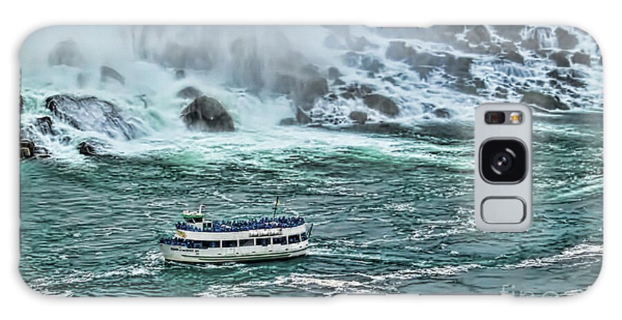 Niagara Galaxy Case featuring the photograph Falls Boat by Traci Cottingham
