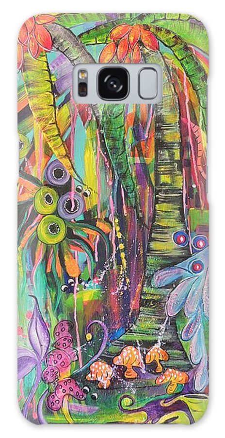 Tropical Galaxy Case featuring the painting Fantasy Rainforest by Lyn Olsen