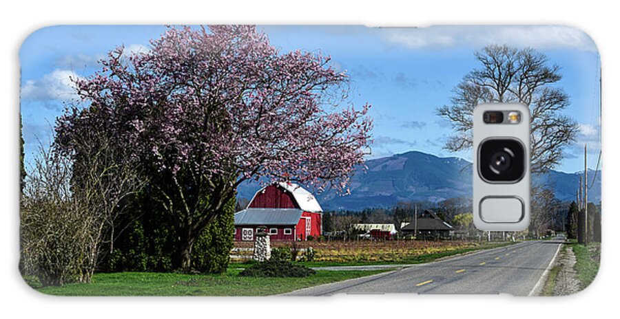 Farm Road In Spring Galaxy Case featuring the photograph Farm Road in Spring by Tom Cochran