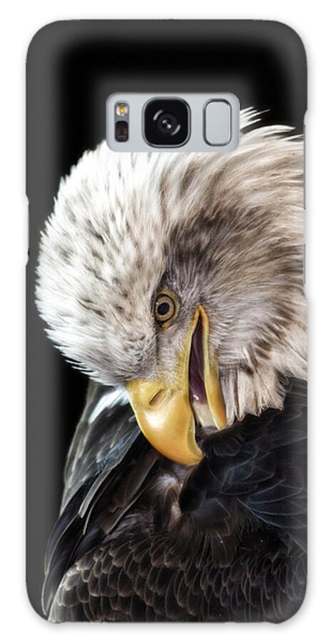 Bald Eagle Galaxy Case featuring the photograph Feather Maintenance by Bill and Linda Tiepelman