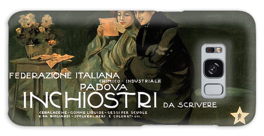 Padova Galaxy Case featuring the mixed media Federazione Italiana Chimico Industriale Padova Inchiostri Da Scrivere - Vintage Advertising Poster by Studio Grafiikka