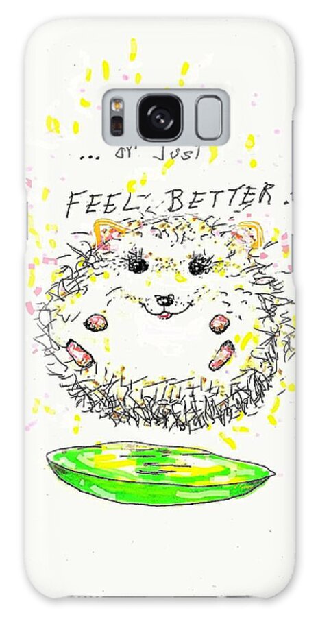 Hedgehog Galaxy Case featuring the drawing Feel Better by Denise F Fulmer