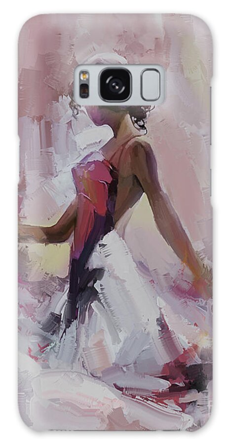 Tango Galaxy Case featuring the painting Female dancing art gnh87 by Gull G