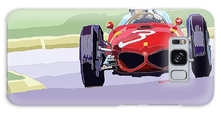 Automotive Galaxy Case featuring the digital art Ferrari 156 Dino 1962 Dutch GP by Yuriy Shevchuk
