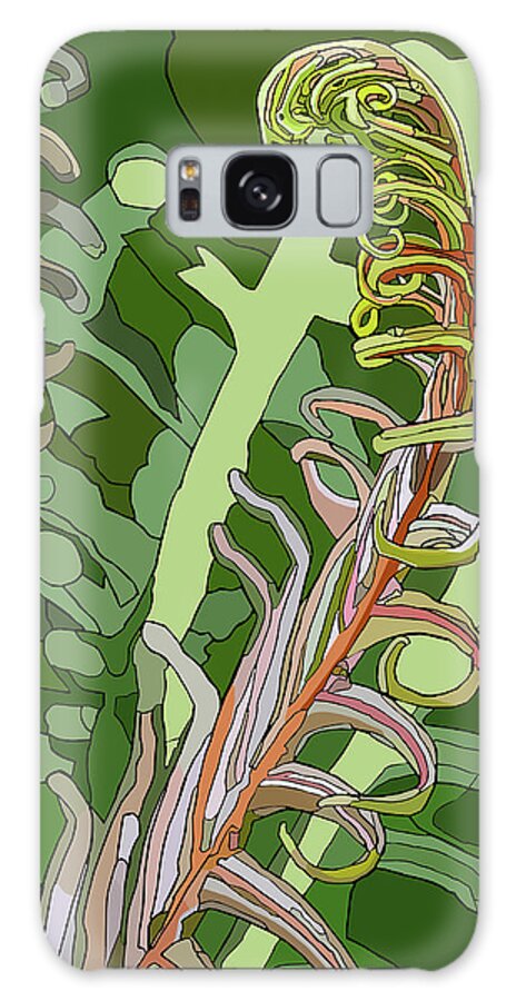 Fiddlehead Galaxy Case featuring the painting Fiddlehead by Jamie Downs