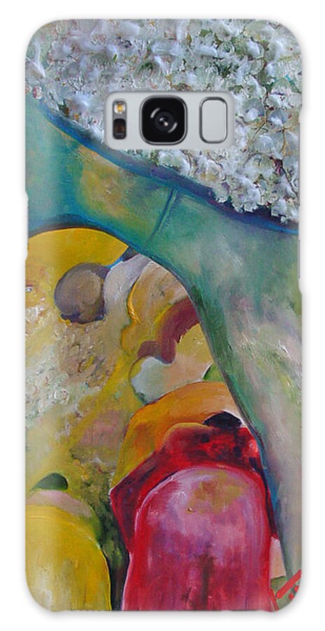 Cotton Galaxy Case featuring the painting Fields of Cotton by Peggy Blood