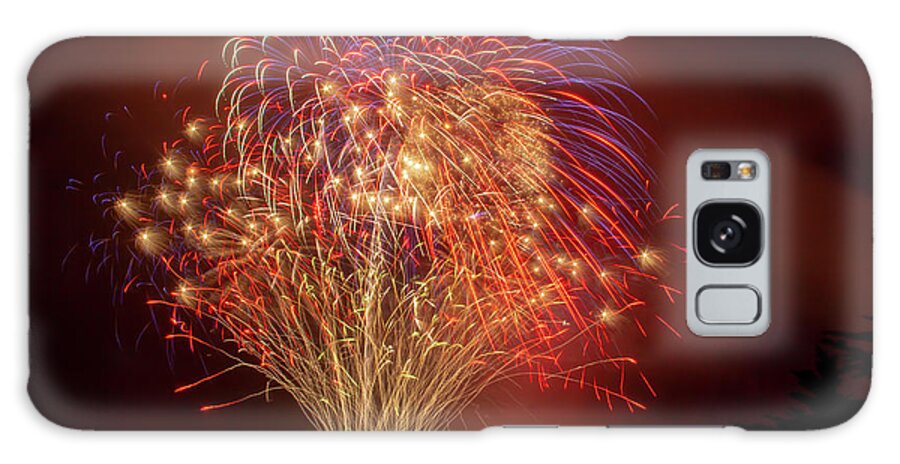 Finale Bouquet Fireworks Galaxy Case featuring the photograph Finale Bouquet Fireworks by Bonnie Follett