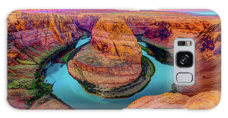 America Galaxy Case featuring the photograph Fire in the Hole - Horseshoe Bend - Page Arizona by Gregory Ballos