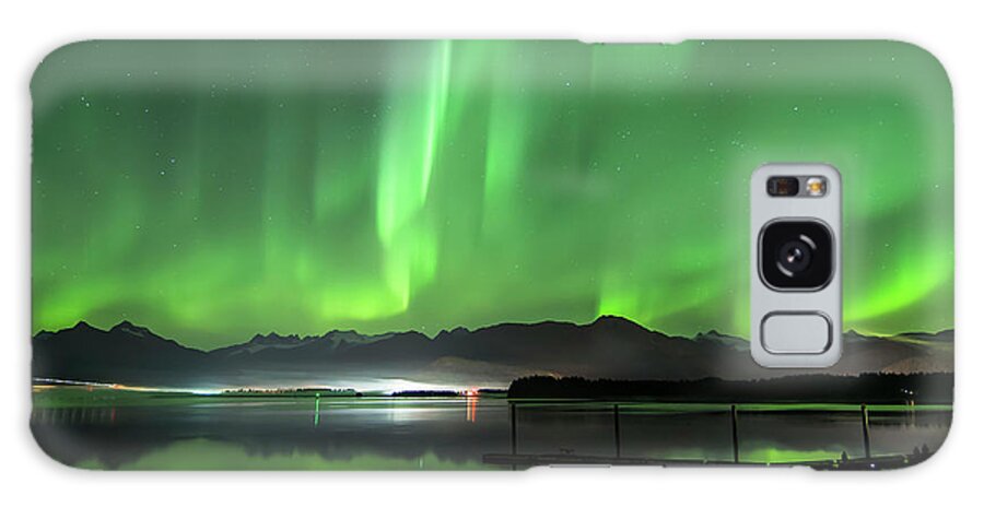 Northern Lights Galaxy Case featuring the photograph Fire in the Sky by David Kirby