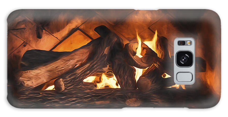 Fine Art Photography Galaxy S8 Case featuring the photograph Fireplace ... by Chuck Caramella
