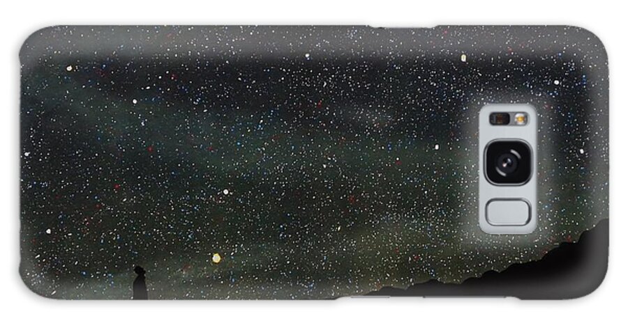 Night Galaxy S8 Case featuring the painting Firmamento by Edwin Alverio