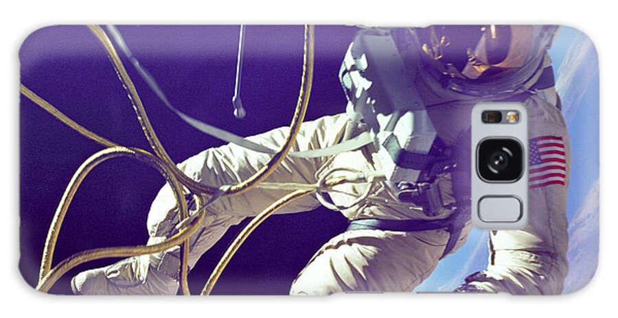 Science Galaxy Case featuring the photograph First American Walking In Space, Edward by Nasa
